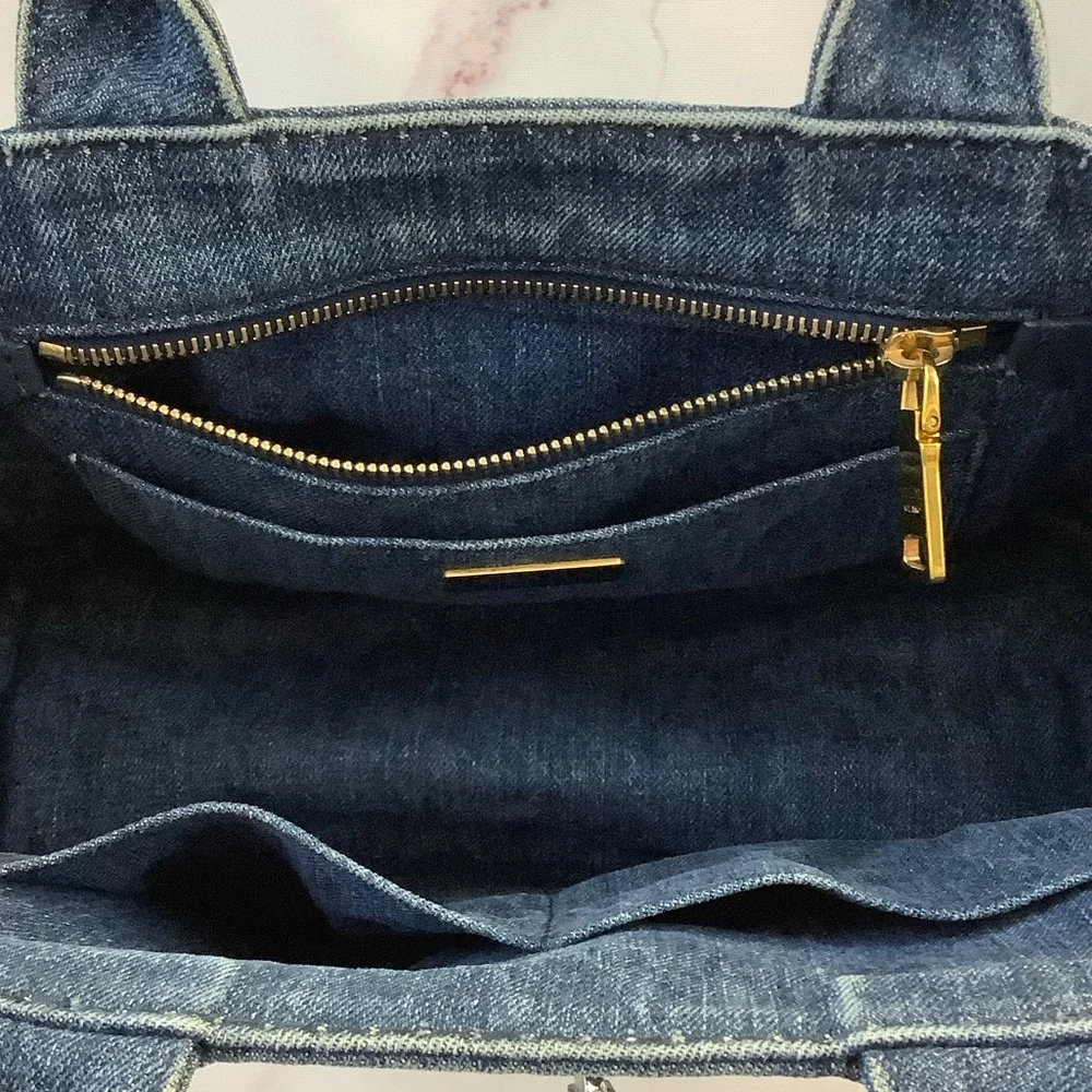 GUC Prada Denim Canapa Tote Bag - Picture 6 of 7